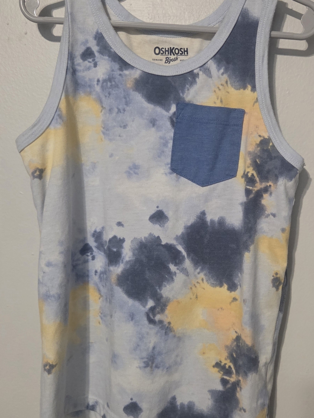 OshKosh B'gosh Blue and Yellow Tie-Dye Pocket Tank